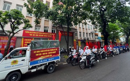 Đoàn xe tuyên truyền lưu động chào mừng vận hành chính quyền địa phương 2 cấp và thành lập phường Hai Bà Trưng