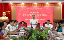Ban Chấp hành Đảng bộ xã Quang Minh tổ chức hội nghị lần thứ nhất