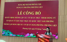 Lễ công bố Quyết định thành lập các cơ quan trực thuộc Đảng ủy, bổ nhiệm cán bộ và thành lập Đảng bộ các cơ quan Đảng phường Phương Liệt