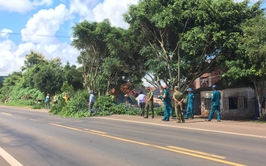 Xã Tiến Thắng ra quân giải tỏa hành lang an toàn giao thông trên tuyến đường tỉnh lộ 308