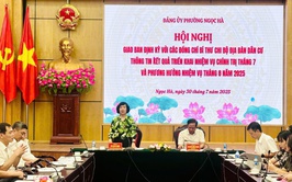 Đảng uỷ phường Ngọc Hà giao ban định kỳ với Bí thư chi bộ địa bàn dân cư tháng 7/2025