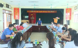 PHÓ BÍ THƯ THƯỜNG TRỰC ĐẢNG ỦY XÃ SÓC SƠN VƯƠNG NGUYÊN MINH LÀM VIỆC VỚI CÁC THÔN TRÊN ĐỊA BÀN XÃ