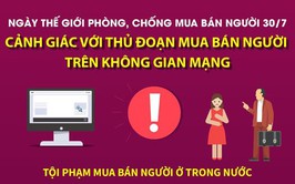 NGÀY THẾ GIỚI PHÒNG, CHỐNG MUA BÁN NGƯỜI 30/7: CẢNH GIÁC VỚI THỦ ĐOẠN MUA BÁN NGƯỜI TRÊN KHÔNG GIAN MẠNG