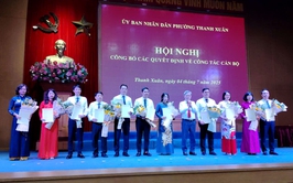 Phường Thanh Xuân công bố các quyết định quan trọng về tổ chức bộ máy và công tác cán bộ