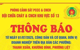 Thông báo liên hệ giải quyết thủ hành chính về phòng cháy chữa cháy