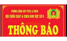 Thông báo trụ sở của Đội Chữa cháy & CNCH khu vực số 9 (địa bàn phường Hai Bà Trưng, Bạch Mai, Vĩnh Tuy).