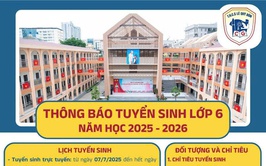 THÔNG BÁO TUYỂN SINH LỚP 6 NĂM HỌC 2025 - 2026 TRƯỜNG THCS LÊ QUÝ ĐÔN