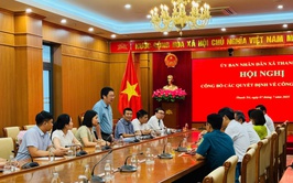 UBND xã Thanh Trì: Công bố quyết định thành lập Trạm Y tế xã