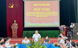 Đảng ủy xã Ứng Thiên tổ chức hội nghị giao ban với các đồng chí Bí thư đảng bộ, chi bộ trực thuộc