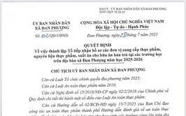 Quyết định số 102/QĐ-UBND của UBND xã Đan Phượng
