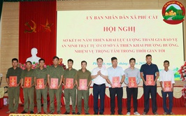 Phú Cát: Sơ kết 1 năm triển khai lực lượng tham gia bảo vệ an ninh, trật tự ở cơ sở