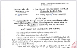 Quyết định số 101/QĐ-UBND của UBND xã Đan Phượng