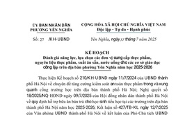 KẾ HOẠCH
Đánh giá năng lực, lựa chọn các đơn vị cung cấp thực phẩm, nguyên liệu thực phẩm, suất ăn sẵn, nước uống cho các cơ sở giáo dục công lập trên địa bàn phường Yên Nghĩa năm học 2025-2026