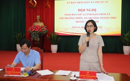 Hội nghị giao ban giữa lãnh đạo UBND xã với Trưởng thôn, Tổ trưởng TDP