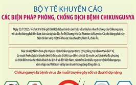 BỘ Y TẾ KHUYẾN CÁO CÁC BIỆN PHÁP PHÒNG, CHỐNG DỊCH BỆNH CHIKUNGUNYA