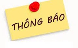 THÔNG BÁO