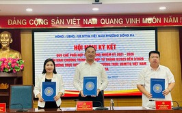 Thường trực HĐND, UBND, Ủy ban MTTQ Việt Nam phường Đống Đa ký kết phối hợp công tác
