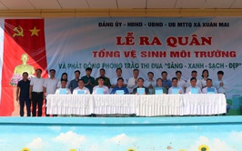 Xuân Mai ra quân tổng VSMT và phát động phong trào thi đua “Sáng - Xanh - Sạch - Đẹp”
