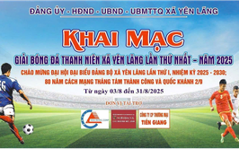 SÔI NỔI GIẢI BÓNG ĐÁ THANH NIÊN XÃ YÊN LÃNG LẦN THỨ NHẤT