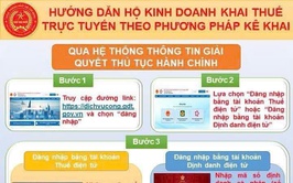 Hướng dẫn hộ kinh doanh khai thuế trực tuyến theo phương pháp kê khai
