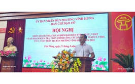 PHƯỜNG VĨNH HƯNG TỔ CHỨC HỘI NGHỊ TRIỂN KHAI KẾ HOẠCH CAO ĐIỂM BẢO ĐẢM TTĐT, TTCC, VSMT VÀ KẾ HOẠCH KIỂM TRA, CHẤN TRỈNH CÔNG TÁC ĐẢM BẢO TTATGT, TTĐT, TTCC, VSMT TRÊN ĐỊA BÀN PHƯỜNG VĨNH HƯNG NĂM 2025