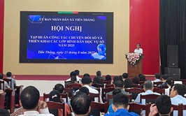 Gần 1000 cán bộ công chức, viên chức, người lao động xã Tiến Thắng tham gia tập huấn chuyển đổi số và khai giảng lớp “Bình dân học vụ số”