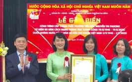 Phường Ba Đình gắn biển công trình Trường Tiểu học Nguyễn Tri Phương