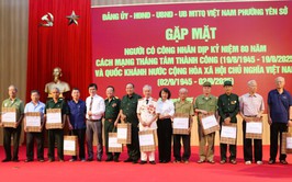 Phường Yên Sở gặp mặt, tri ân 130 người có công: niềm xúc động lắng đọng