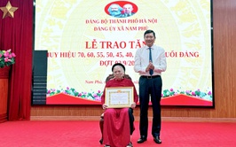 Đảng viên lão thành xã Nam Phù tự hào sống trọn với lời thề trước Đảng
