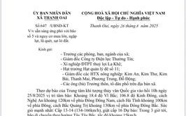 Xã Thanh Oai sẵn sàng ứng phó với bão số 5 và nguy cơ mưa lớn, ngập lụt, lũ quét, sạt lở đất
