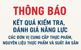 THÔNG BÁO KẾT QUẢ KIỂM TRA, ĐÁNH GIÁ NĂNG LỰC CÁC ĐƠN VỊ CUNG CẤP THỰC PHẨM, NGUYÊN LIỆU THỰC PHẨM VÀ SUẤT ĂN CHO CÁC CƠ SỞ GIÁO DỤC TRÊN ĐỊA BÀN XÃ ĐÔNG ANH NĂM HỌC 2025 – 2026