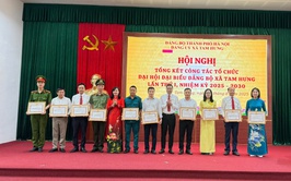Xã Tam Hưng tổng kết công tác tổ chức Đại hội đại biểu Đảng bộ xã lần thứ I, nhiệm kỳ 2025 – 2030