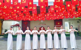 Các trường Mầm non trên địa bàn phường Long Biên rực rỡ không khí chào mừng 80 năm Quốc khánh 2/9