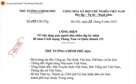 THÔNG BÁO
Về việc tặng quà người dân nhân dịp kỷ niệm 80 năm Cách mạng Tháng Tám và Quốc khánh 2/9
