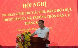 Hội nghị giao ban Thường trực Đảng ủy với Bí thư các chi, đảng bộ trực thuộc Đảng uỷ xã, trưởng thôn dân cư