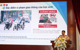 Tuyên truyền về công tác bảo đảm trật tự an toàn giao thông cho lứa tuổi học sinh, đồng thời ra mắt mô hình “Gia đình cam kết – Học sinh an toàn” trên địa bàn xã Quảng Bị