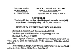 Phường Ngọc Hà thành lập 3 Tổ công tác thực hiện chi quà tặng nhân dân dịp Quốc khánh 2/9