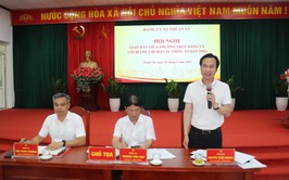 Hội nghị giao ban giữa Thường trực Đảng ủy với bí thư Chi bộ thôn, Tổ dân phố
