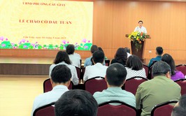 Phường Cầu Giấy tổ chức lễ chào cờ đầu tuần và triển khai các nhiệm vụ trọng tâm tháng 8/2025