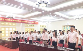 Lễ sinh hoạt dưới cờ tháng 8 cơ quan Đảng phường Bồ Đề
