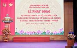 Công an phường Thanh Xuân phát động đợt sinh hoạt chính trị đặc biệt kỷ niệm 80 năm Ngày truyền thống CAND