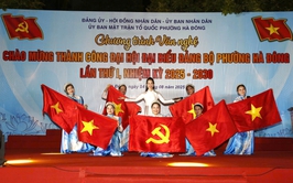 Ấn tượng chương trình văn nghệ chào mừng thành công Đại hội đại biểu Đảng bộ phường Hà Đông lần thứ I, nhiệm kỳ 2025- 2030