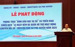 Lễ phát động “Phong trào bình dân học vụ số” và triển khai chiến dịch “45 ngày đêm ra quân hỗ trợ hoạt động chuyển đổi số” trên địa bàn xã Phú Xuyên