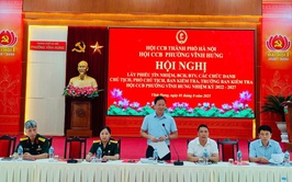 Hội nghị lấy phiếu tín nhiệm BCH, BTV, Chủ tịch, Phó Chủ tịch, Ban kiểm tra, trưởng Ban kiểm tra Hội CCB phường Vĩnh Hưng