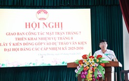 Ủy ban MTTQ Việt Nam xã Chương Dương lấy ý kiến đóng góp vào Dự thảo văn kiện Đại hội Đảng bộ các cấp