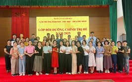 Bồi dưỡng chính trị hè đối với đội ngũ cán bộ quản lý giáo dục, giáo viên, nhân viên các trường Mầm non, Tiểu học, THCS Phú Minh