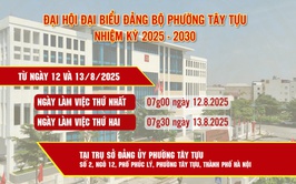 Chào mừng Đại hội Đại biểu Đảng bộ phường Tây Tựu Lần thư I, nhiệm kỳ 2025 - 2030