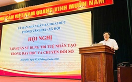 Phòng Văn hóa-Xã hội xã Hoài Đức tổ chức tập huấn sử dụng trí tuệ nhân tạo AI trong dạy học và chuyển đổi số