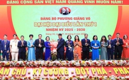 Đại hội đại biểu Đảng bộ phường Giảng Võ lần thứ I, nhiệm kỳ 2025-2030 thành công tốt đẹp