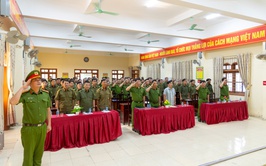 Công an xã Ứng Thiên ra quân đợt cao điểm tấn công, trấn áp tội phạm